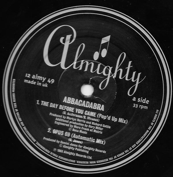 Abbacadabra : The Day Before You Came (12")