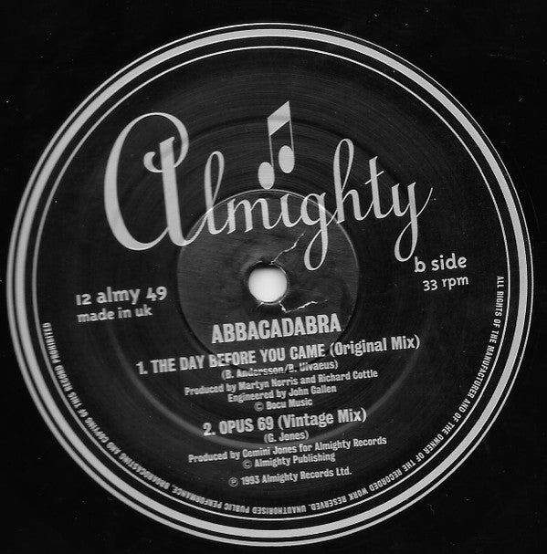 Abbacadabra : The Day Before You Came (12")