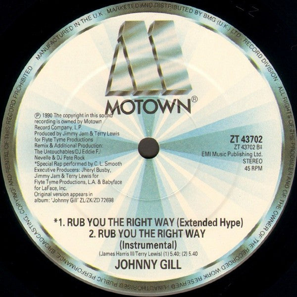 Johnny Gill : Rub You The Right Way (12")