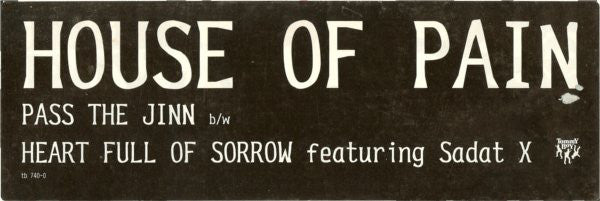 House Of Pain : Pass The Jinn / Heart Full Of Sorrow (12", Single, Promo)