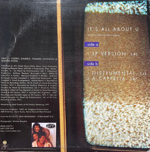SWV : It's All About U (12", Single, Promo)