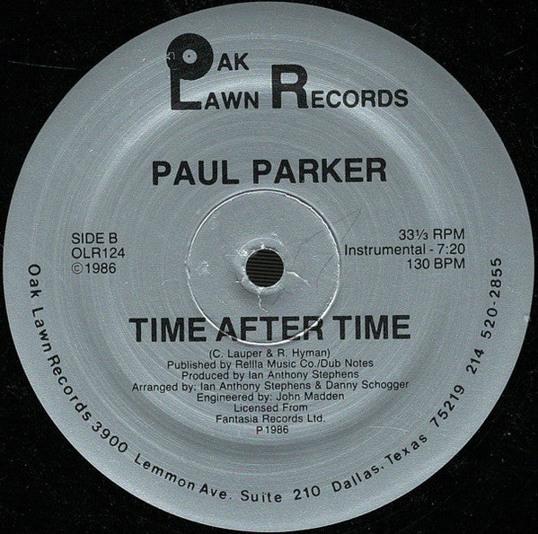 Paul Parker : Time After Time (12")