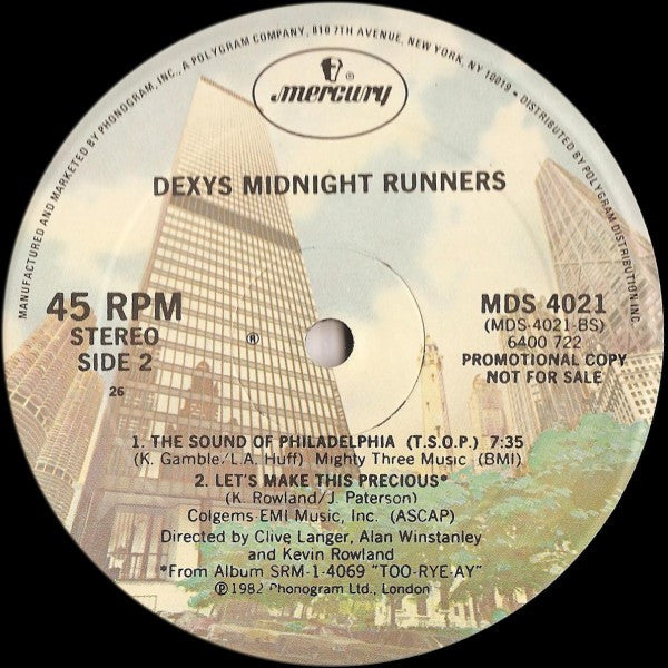 Dexys Midnight Runners & The Emerald Express : Come On Eileen (12", Single, Promo)