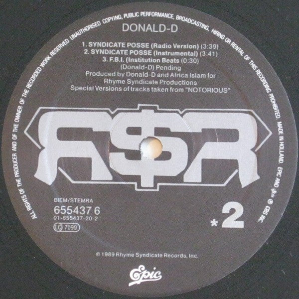 Donald-D* : F.B.I. (The Legal Mixes) (12", Maxi)