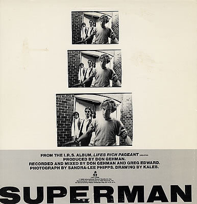 R.E.M. : Superman (12", Single, Promo, Pin)