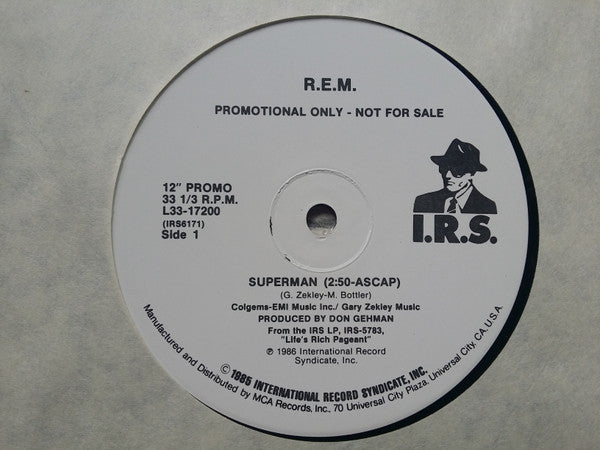 R.E.M. : Superman (12", Single, Promo, Pin)