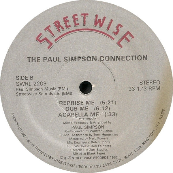 Paul Simpson Connection : Use Me, Lose Me (Lose Me, Use Me) (12")