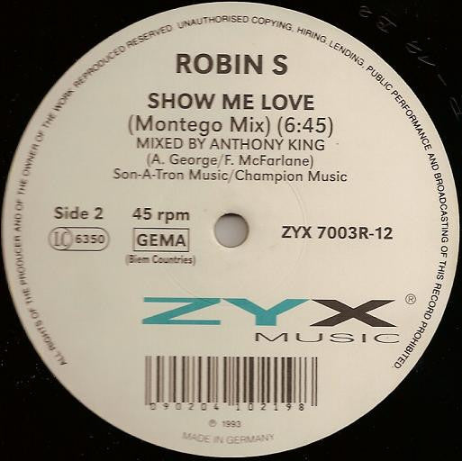 Robin S. : Show Me Love (Remix) (12")