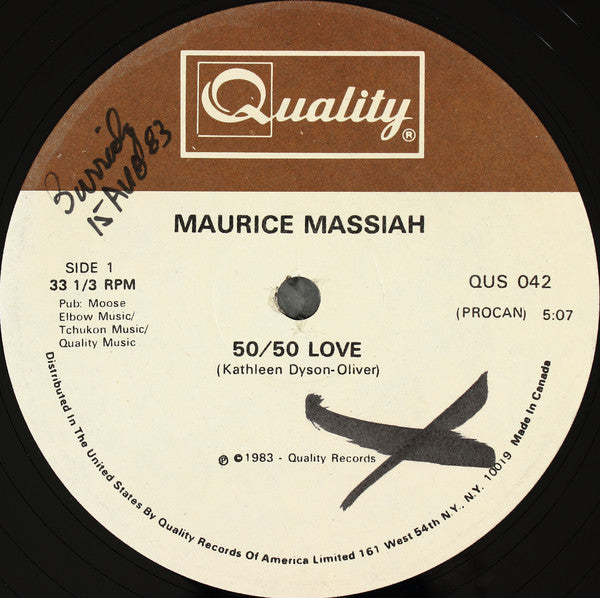 Maurice Massiah : 50/50 Love (12")