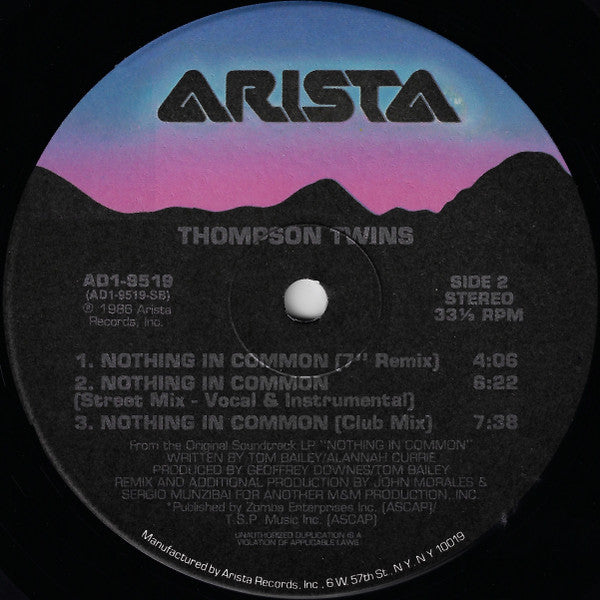 Thompson Twins : Nothing In Common (12", Single)