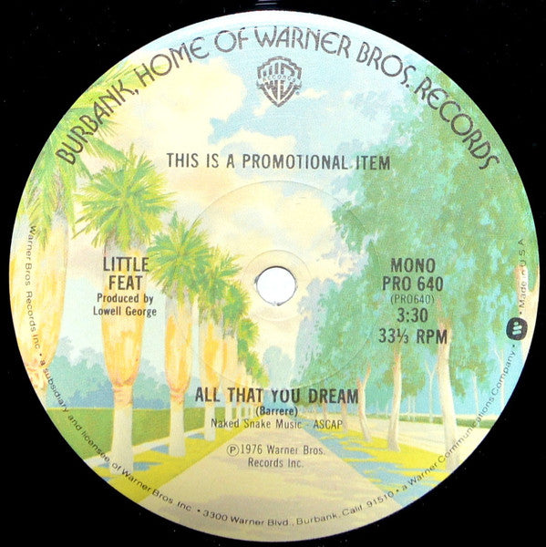 Little Feat : All That You Dream (12", Promo)