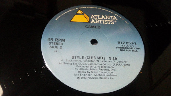Cameo : Style (12", Promo, 26 )