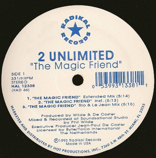 2 Unlimited : The Magic Friend (12")