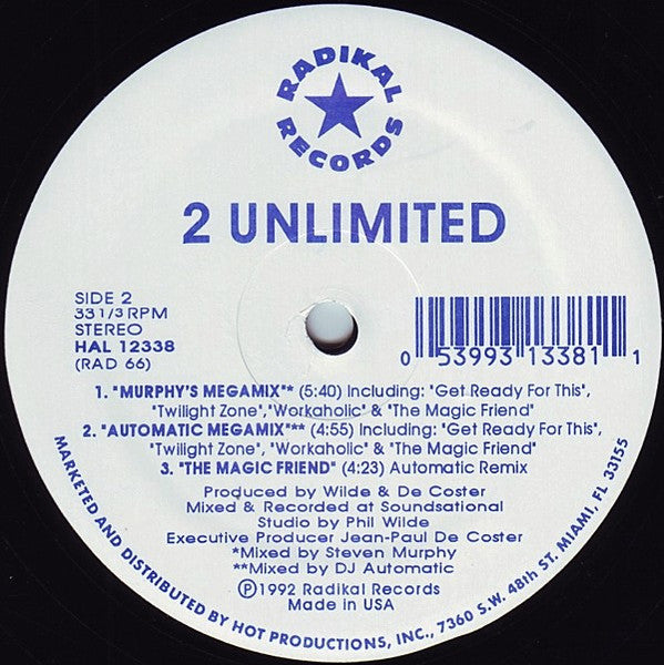 2 Unlimited : The Magic Friend (12")