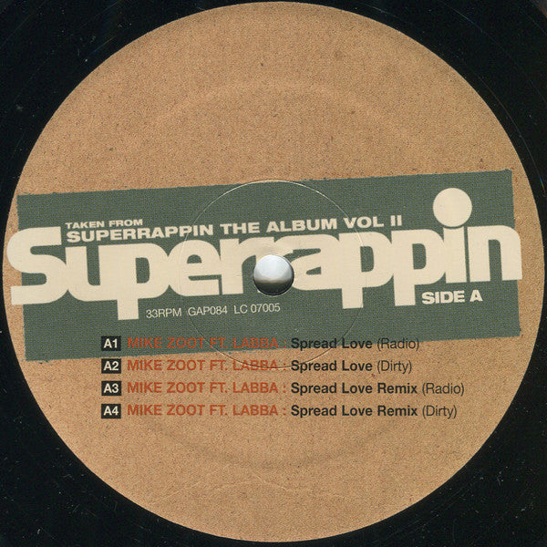Mike Zoot / Rubix (2) : Spread Love / Minders (12")