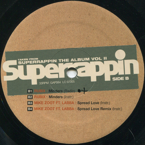 Mike Zoot / Rubix (2) : Spread Love / Minders (12")
