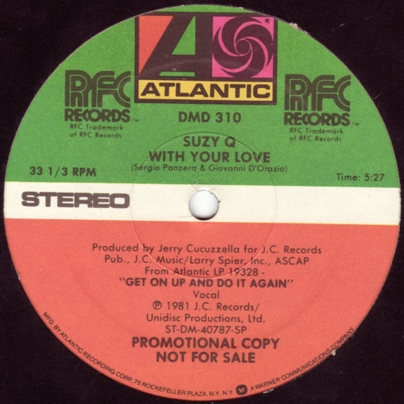 Suzy Q : I Can't Give You More / With Your Love (12", Promo)