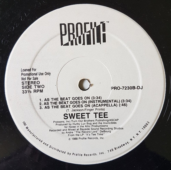 Sweet Tee : On The Smooth Tip (12", Promo)