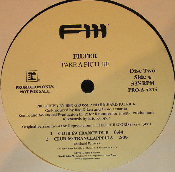 Filter (2) : Take A Picture (2x12", Promo)