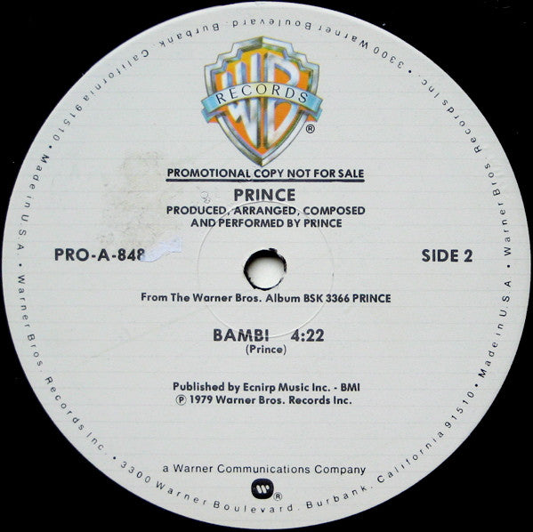 Prince : Why You Wanna Treat Me So Bad? (12", Promo, Smplr)