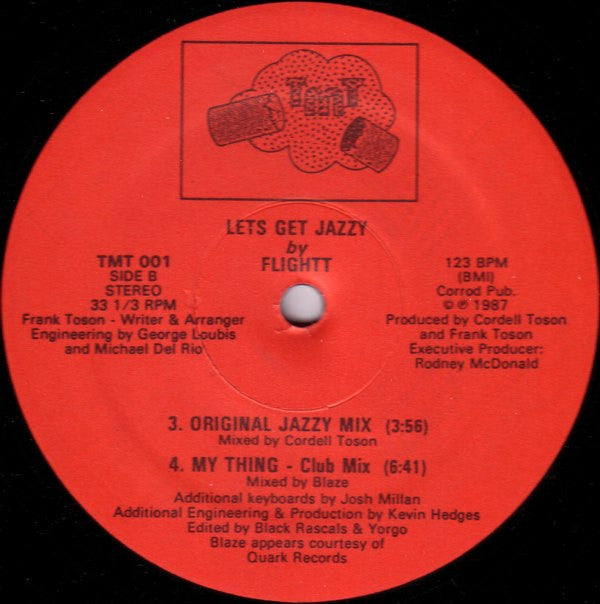 Flightt* : Lets Get Jazzy (12")
