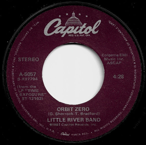 Little River Band : Take It Easy On Me (7", Single, Win)