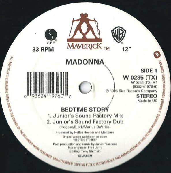 Madonna : Bedtime Story (12", Single, Ltd)