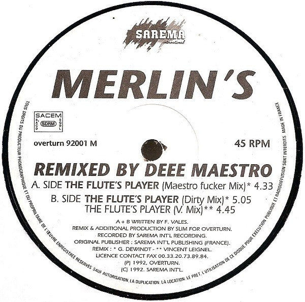 Merlin's : The Flute's Player (12")