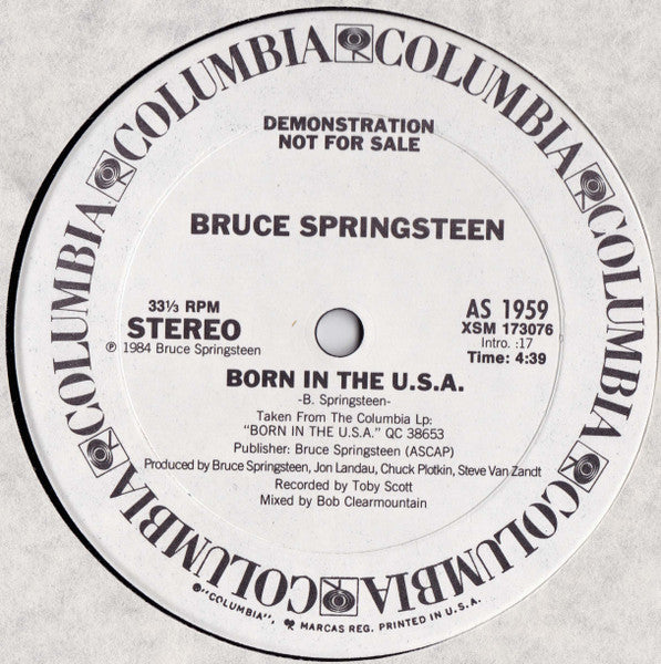 Bruce Springsteen : Born In The U.S.A. (12", Single, Promo)