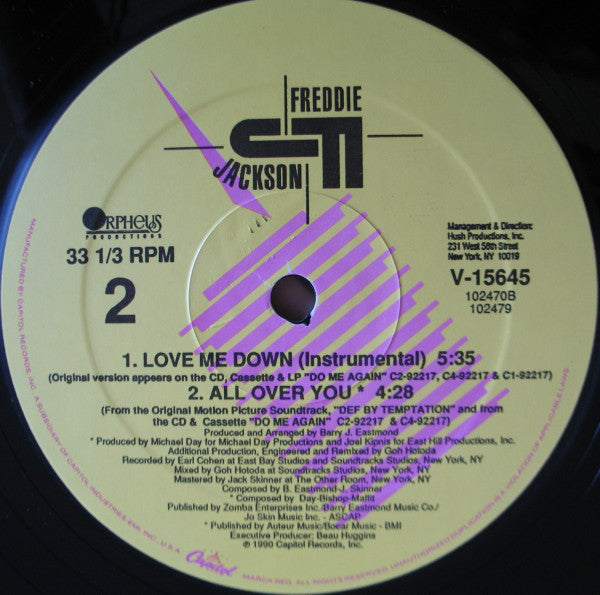 Freddie Jackson : Love Me Down (12", Single)