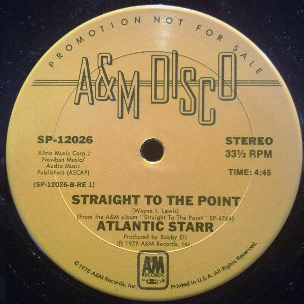 Atlantic Starr : Kissin' Power (12", Promo)