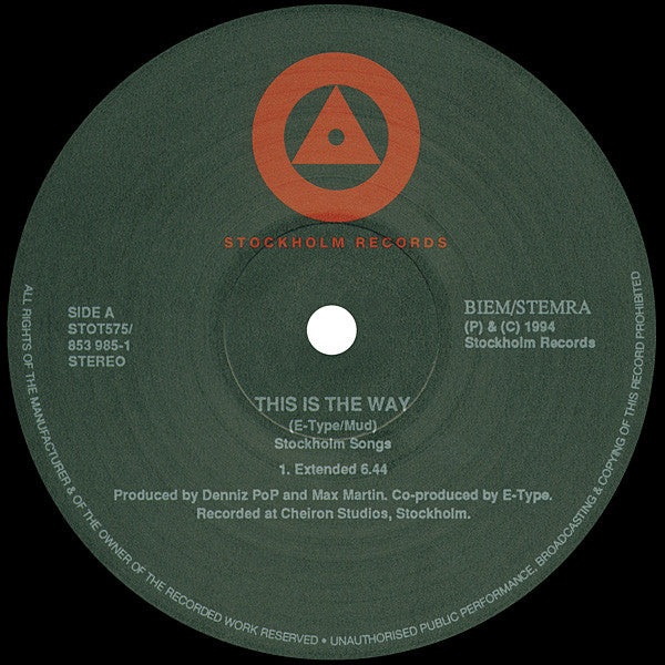 E-Type : This Is The Way (12")