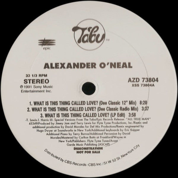 Alexander O'Neal : What Is This Thing Called Love? (12", Promo)