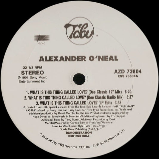 Alexander O'Neal : What Is This Thing Called Love? (12", Promo)