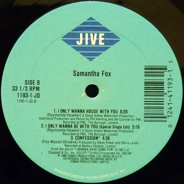 Samantha Fox : I Only Wanna Be With You (12")