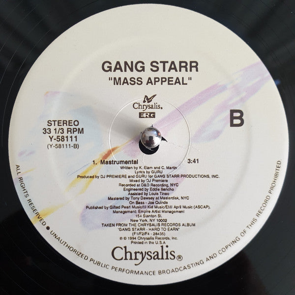 Gang Starr : Mass Appeal (12", RE)