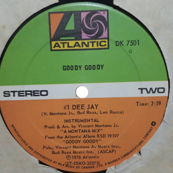 Goody Goody : #1 Dee Jay (12", Single)