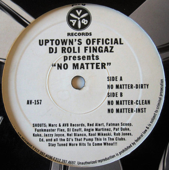 DJ Roli Fingaz : No Matter (12")
