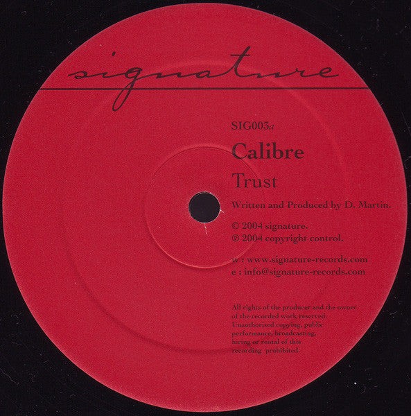 Calibre : Trust / Waiting (12")