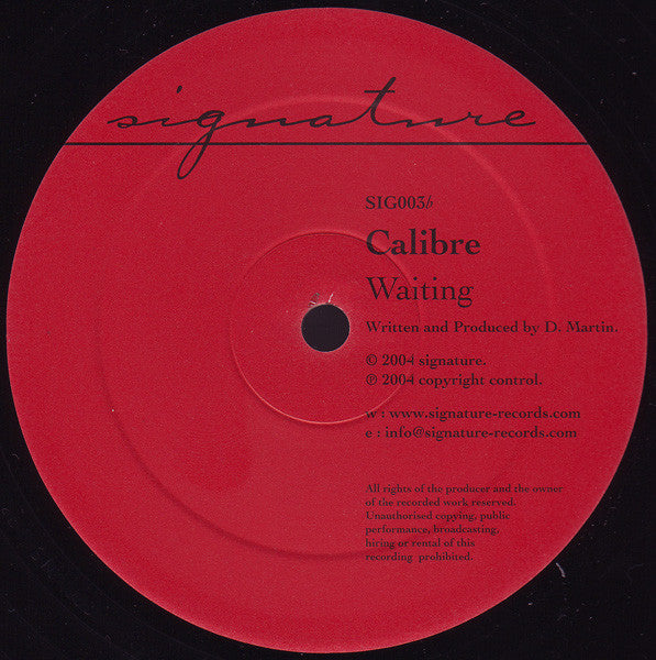 Calibre : Trust / Waiting (12")