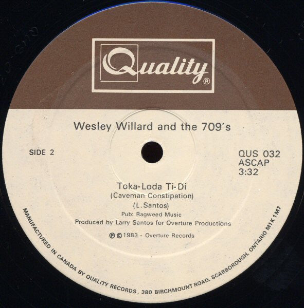Wesley Willard And The 709's : Hubba Hubba, Zoot Zoot (12")