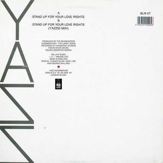 Yazz : Stand Up For Your Love Rights (12", Single)