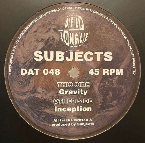 Subjects (5) : Inception / Gravity (12")