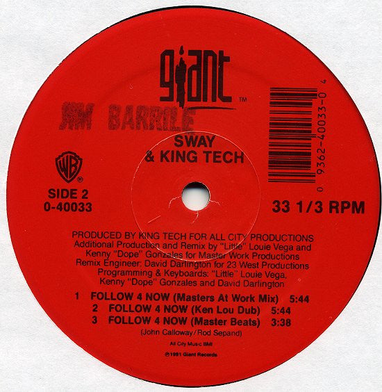 Sway & King Tech : Follow 4 Now (12")