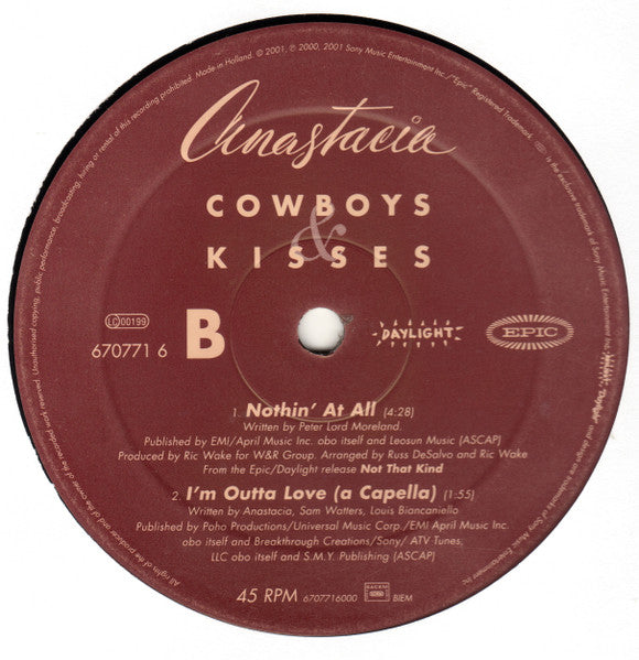 Anastacia : Cowboys & Kisses (12", Single)