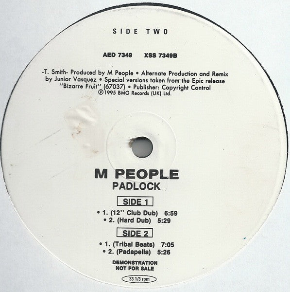 M People : Padlock (12", Promo)