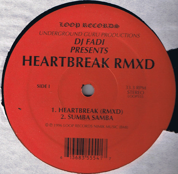 DJ Fadi : Heartbreak Rmxd (12")
