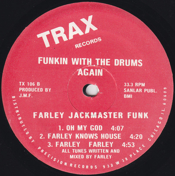 Farley Jackmaster Funk* : Funkin With The Drums Again (12", Red)