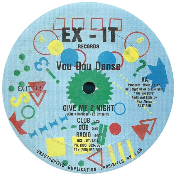 Vou Dou Danse : 2 Get 2 U (12")