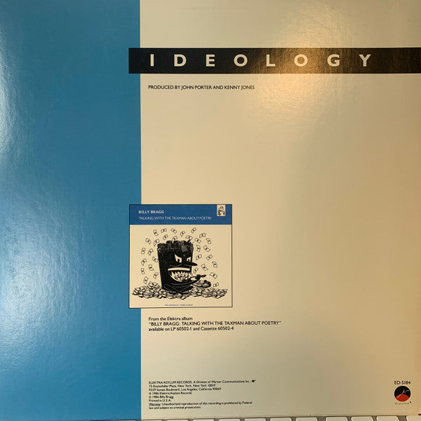 Billy Bragg : Ideology (12", Promo, All)